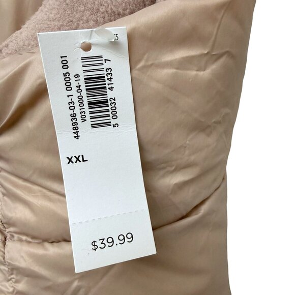 Old Navy Puffer Vest Size XXL Zip Front Blush Pink Womens Jacket NWT - Picture 4 of 8